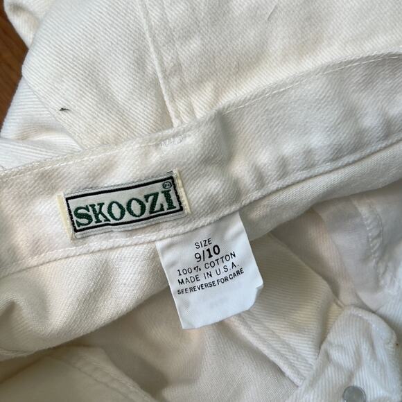 Women’s Vintage 80s white high waisted straight leg mom jeans Skoozi size 9/10 - Picture 7 of 9